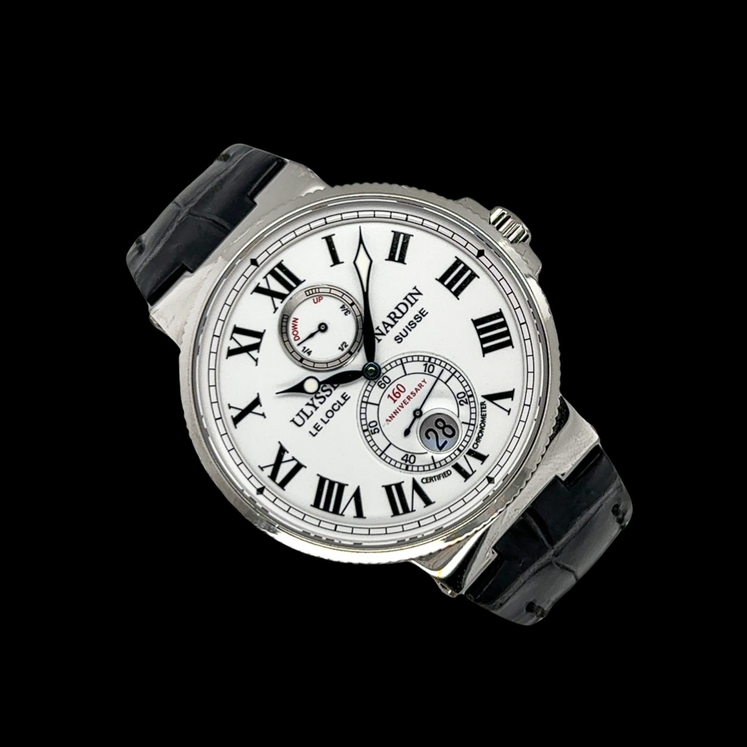 1-53 Ulysse Nardin Marine 160 Anniversary Platinum Paper Box Ref. 269-65 - Image 1
