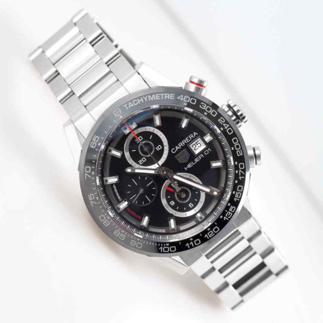 p1010081_1 TAG Heuer Carrera Heuer 01 Chronograph Box, Papers, Warranty - Image 1