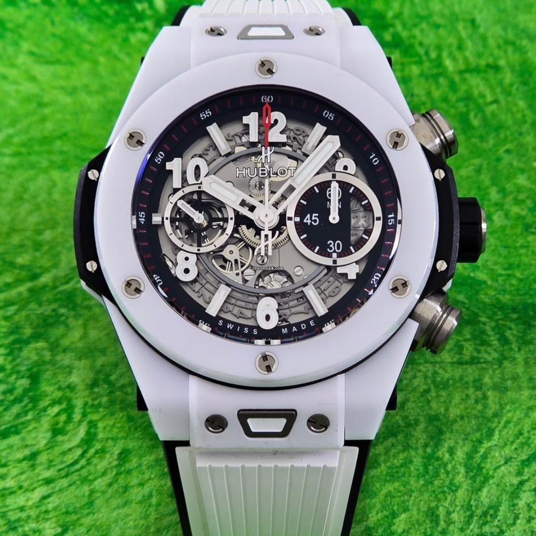 46582888-abcrx6xmkg3jnkt0w6p7gjyh-ExtraLarge Hublot Big Bang Unico White Ceramic 45mm - Ref 411.HX.1170.RX - Complete set 2021 - Image 1