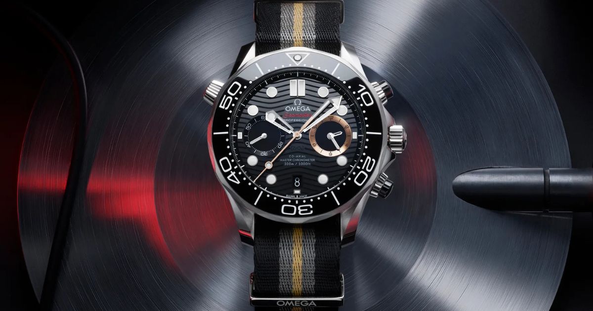 Omega Seamaster Diver 300M Chronograph 007 First Light luxury dive watch showcasing its James Bond-inspired design, precision chronograph movement, and exceptional Swiss craftsmanship.
