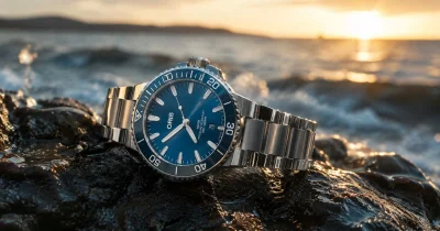 Oris Aquis luxury dive watch showcasing its modern design, professional diving performance, ceramic bezel, and exceptional Swiss mechanical craftsmanship.